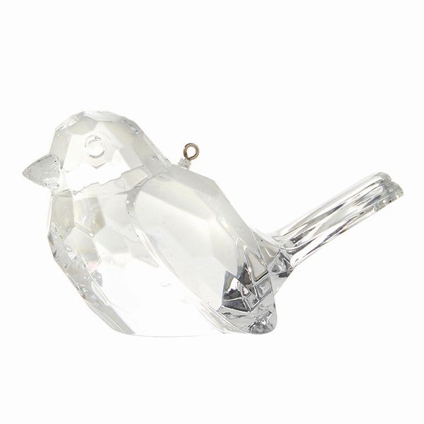 Item 281613 Clear Faceted Bird Ornament