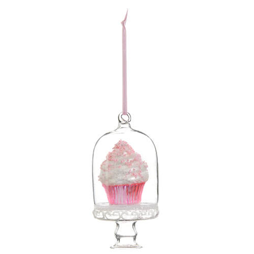 Item 281703 Cupcake In Cloche Ornament