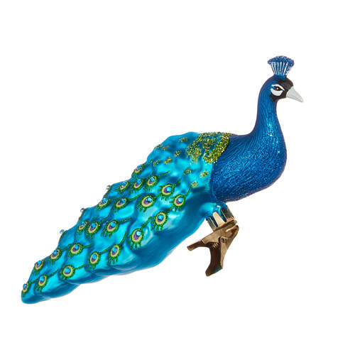 Item 281772 Peacock Clip-on Ornament