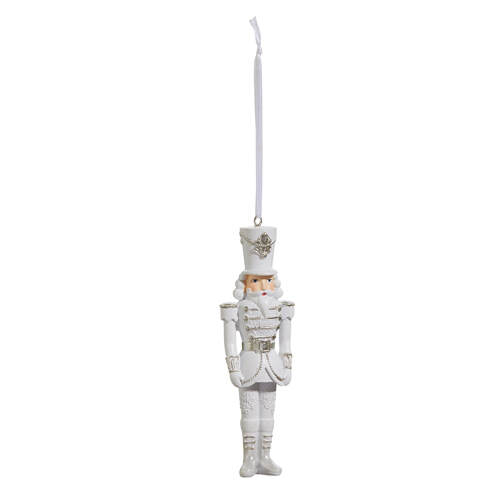 Item 281802 White And Silver Nutcracker Ornament