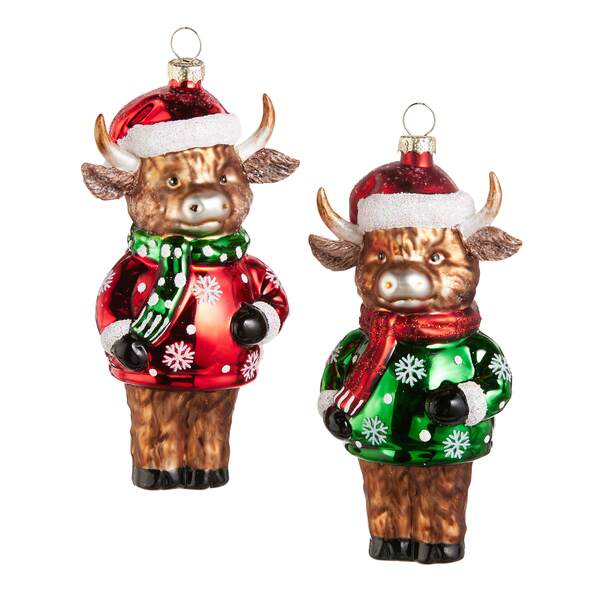 Item 281829 Highland Cow Molded Ornament