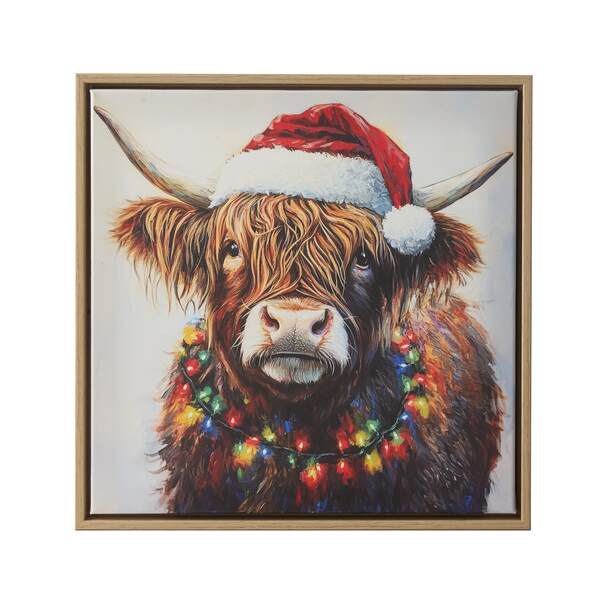 Item 281839 Highland Cow Christmas Wall Art