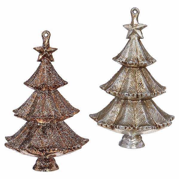 Item 281901 Brown/Gold Christmas Tree Ornament