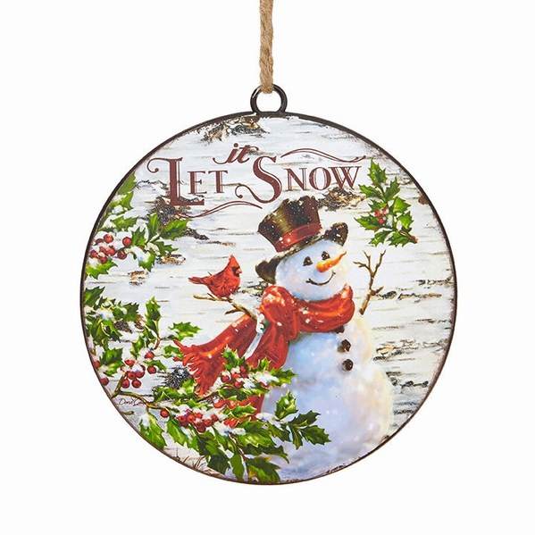Snowman Disc Ornament - Item 281927 | The Christmas Mouse