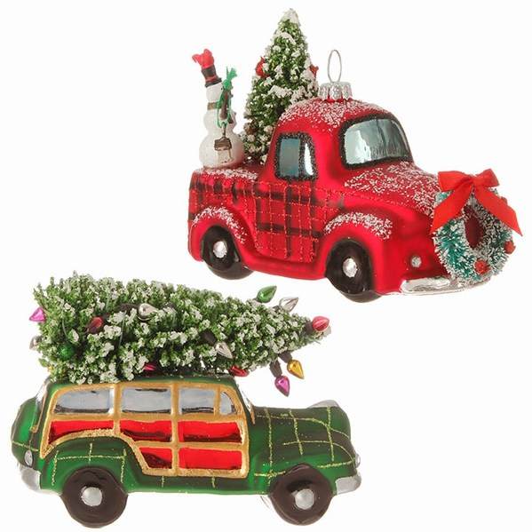 Item 281929 Woody Station Wagon/Pickup Truck With Tree Ornament