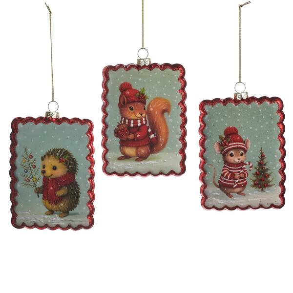 Item 281936 Cozy Critter Rectangle Ornament