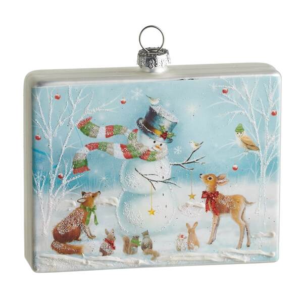 Item 281953 Woodland Christmas Party Rectangle Ornament