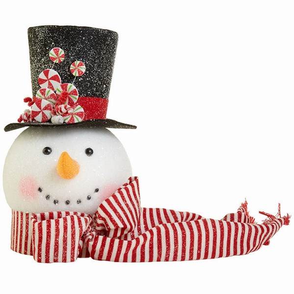 Item 281960 Snowman Tree Topper With Peppermints