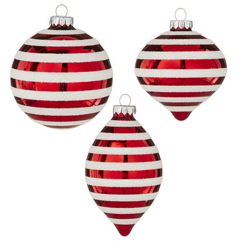 Item 282208 Red and White Striped Ornament