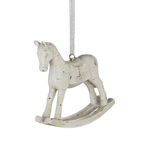 Item 282254 Distressed Rocking Horse Ornament