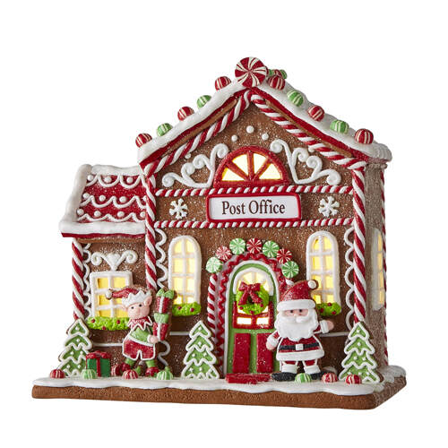 Item 282261 Gingerbread Lighted Post Office
