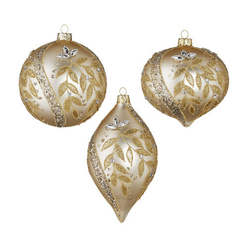 Item 282269 Leaf Pattern Ornament With Jewels Ornament