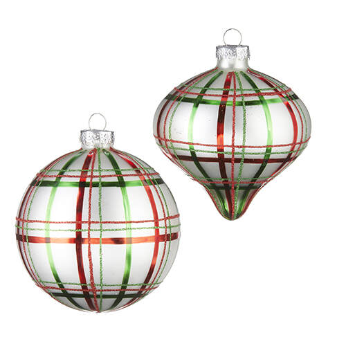 Item 282358 Red And Green Plaid Ornament