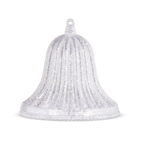 Item 282392 Silver Glittered Bell Ornament