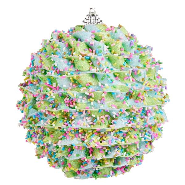 Item 282508 Blue Sprinkle Ball Ornament
