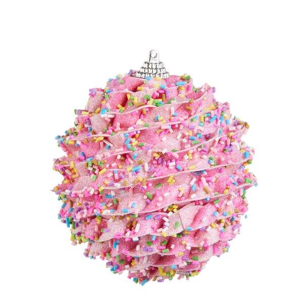 Item 282509 Pink Sprinkle Ball Ornament