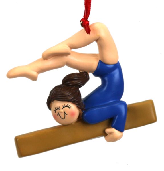 Item 289314 Female Gymnast With Brown Hair Ornament