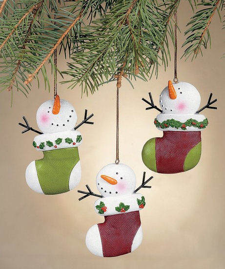Item 291093 Snowman Stocking Ornament