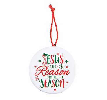 Item 291127 Jesus Is The Reason For The Season With Easel Ornament