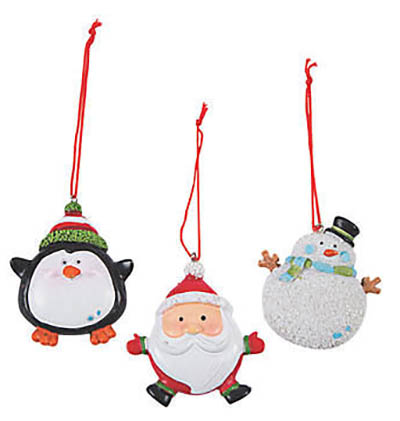 Item 291194 Round Christmas Character Ornament