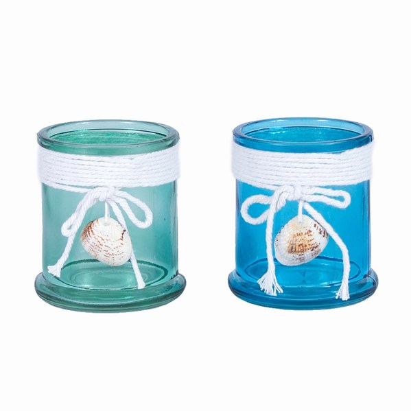 Item 294016 Small Candle Holders With Rope