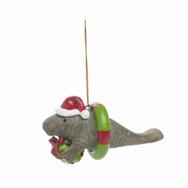 Item 294138 Manatee In Life Ring Ornament