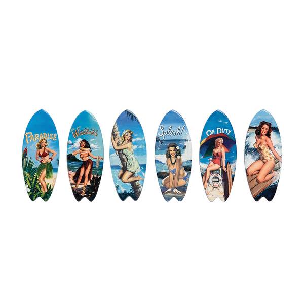 Item 294313 Pin-up Girl Surfboard Magnet