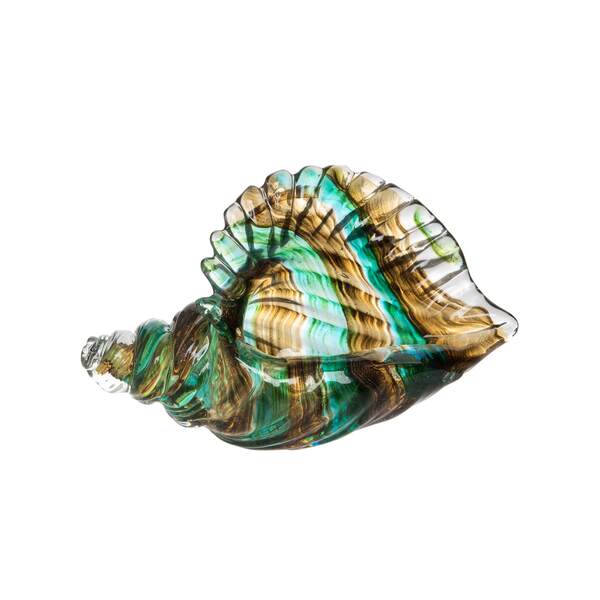 Item 294462 Teal Gold Conch Shell