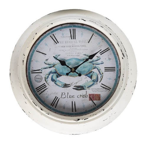 Item 294479 Blue Crab Bistro Iron Clock