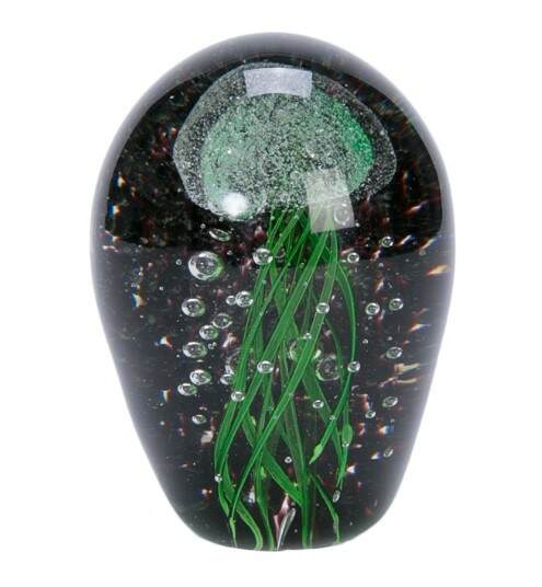 Item 294486 Green Black Jellyfish Glass