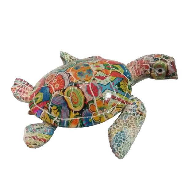 Item 294521 Large Tile Turtle Figurine