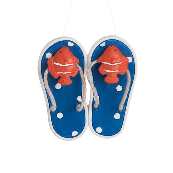 Item 294569 Blue Flip Flops With Fish Ornament