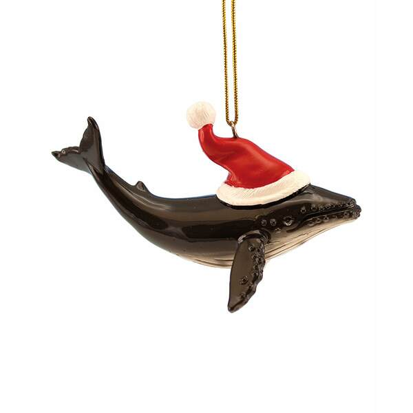 Item 294574 Humpback Whale With Santa Hat Ornament