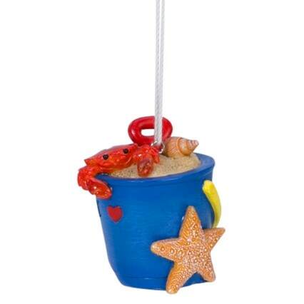 Item 294582 Blue Bucket With Crab Ornament
