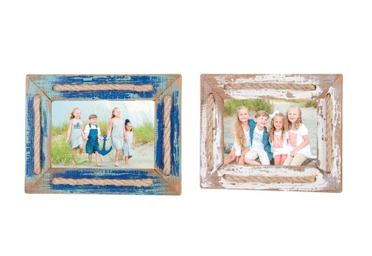 Item 294630 Blue/Cream Photo Frame With Rope