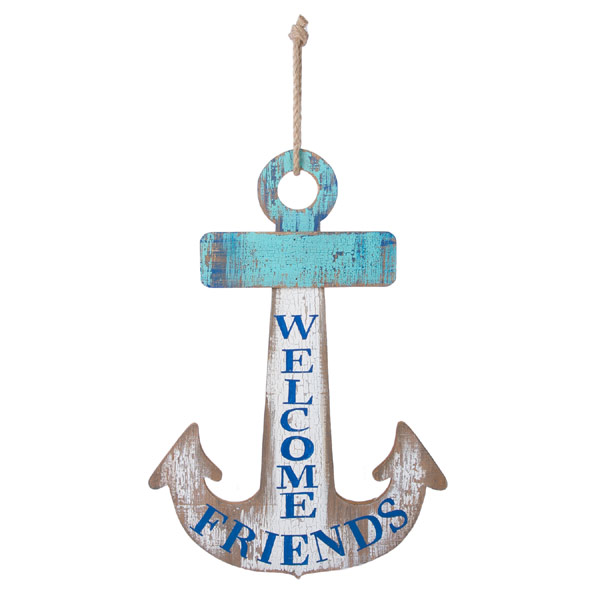 Item 294631 Welcome Friends Anchor Plaque