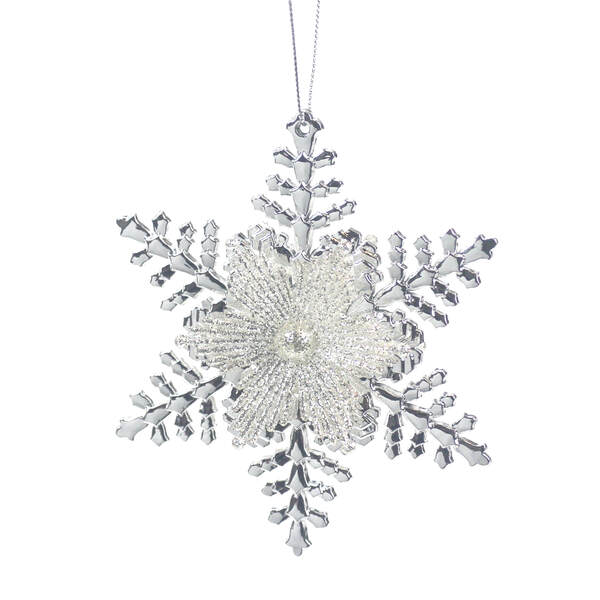 Item 302044 Silver Snowflake Ornament