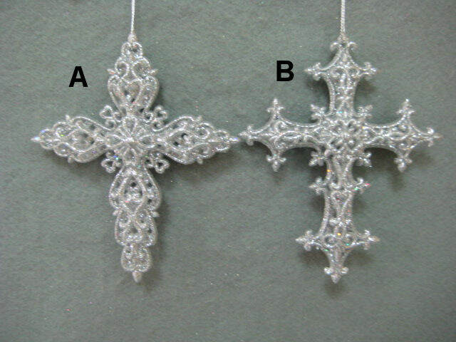 Item 302051 Silver Crucifix Ornament