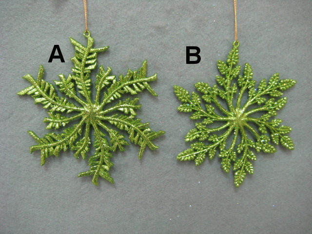 Item 302086 Apple Green Snowflake Ornament