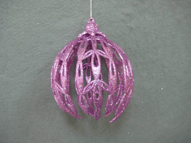 Item 302139 Taro Glitter Branching Ball Ornament