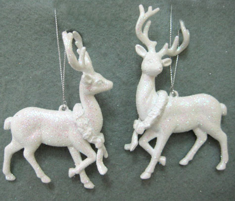 Item 302222 White Deer Ornament
