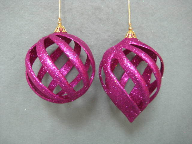 Item 302309 Fuchsia Ball/Finial Ornament
