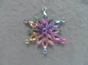 Item 302324 Multi Colored Snowflake Ornament