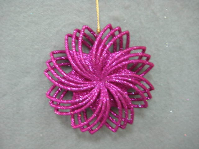 Item 302334 Fuchsia Glittered Pinwheel Ornament