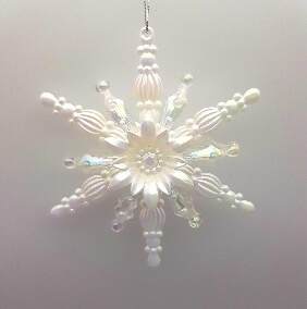Item 302365 White Snowflake Ornament