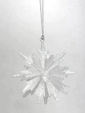 Item 302371 Sparkle White Spiked Ball Ornament