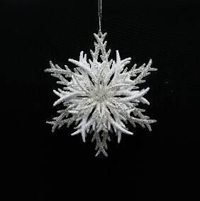 Item 302374 White/Silver Snowflake Ornament