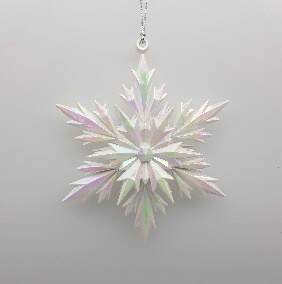 Item 302383 White Snowflake Ornament