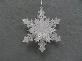 Item 302395 White Snowflake Ornament