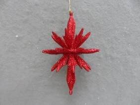 Item 302402 Red 3d Spiked Ornament